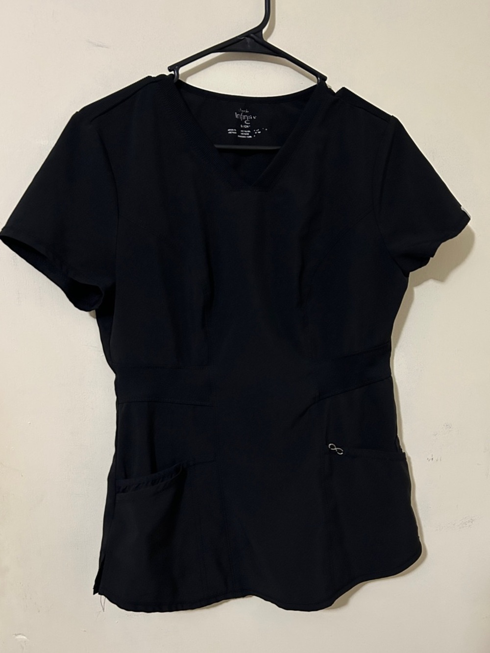 Cherokee Black Short Sleeve V-Neck Medical Top